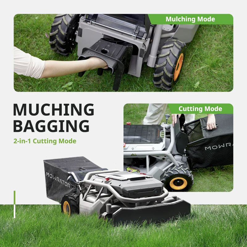 Mowrator S1 with manual grass catcher