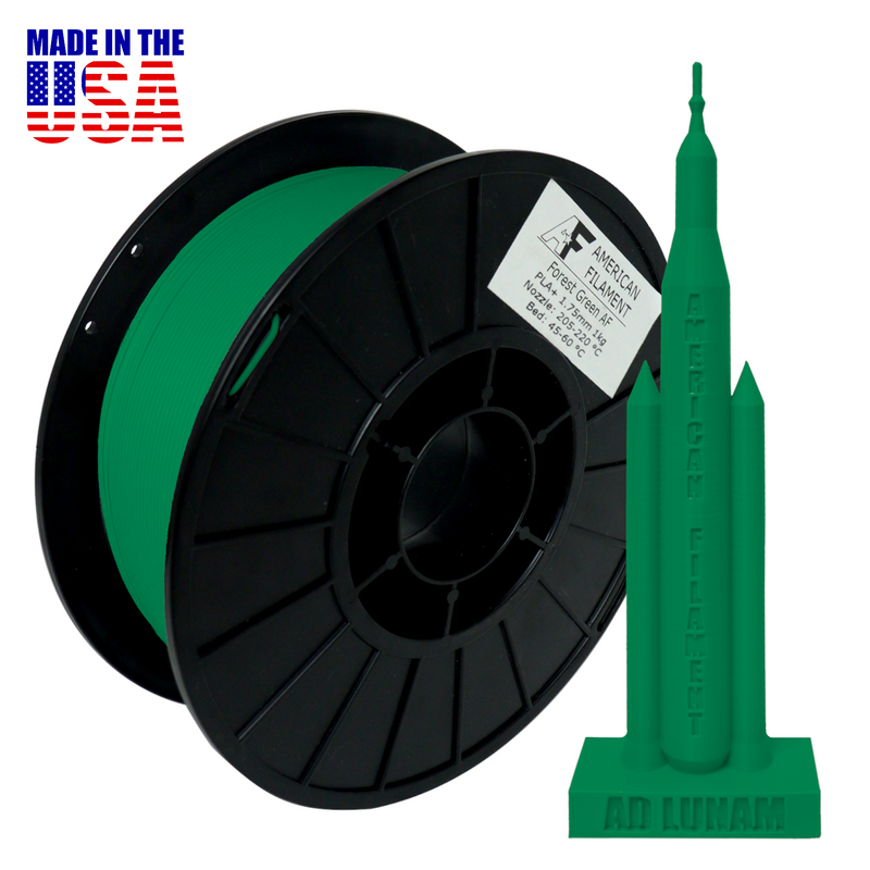 Forest Green AF 1.75mm PLA+ Filament Made in the USA!