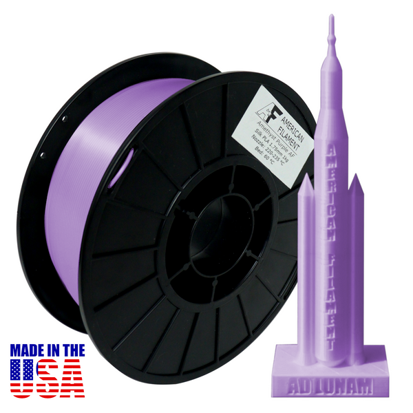 Amethyst Purple AF Silk PLA 3D Printer Filament, 1.75 mm Diameter, 1 kg Spool