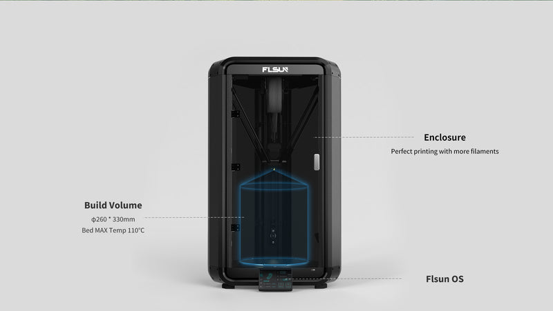 FL Sun T1 large enclosed delta 3d printer